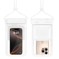 Dry Pocket waterproof phone pouch, front and back view
