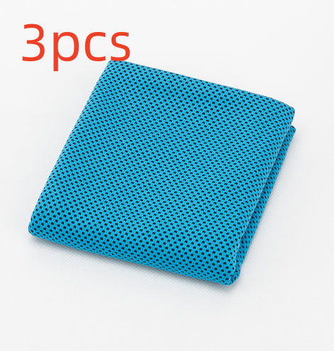 Cooling towel 3-pack in sky blue